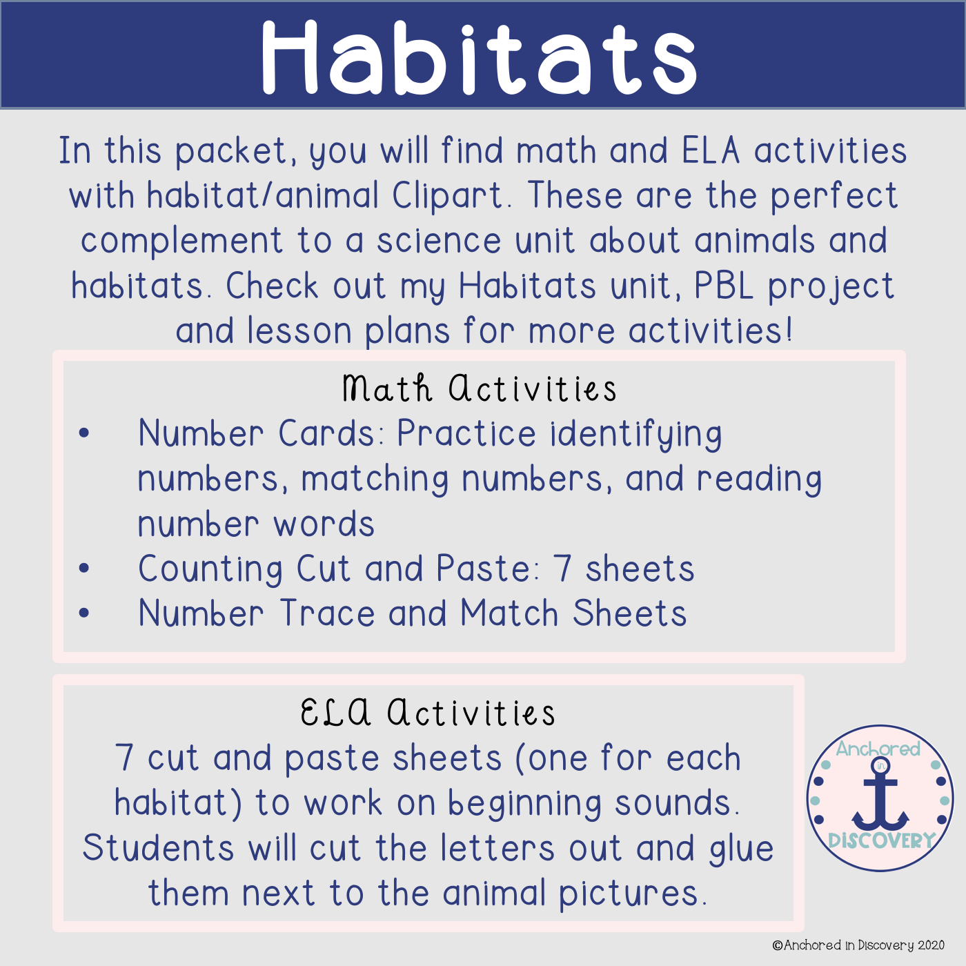 grade 4 science unit habitats clipart