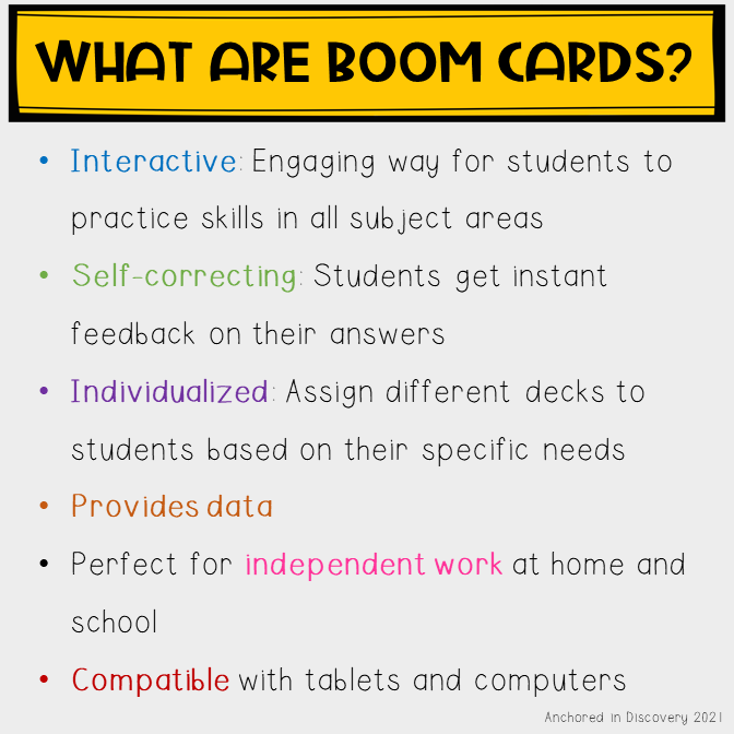 Benefits of Boom Cards